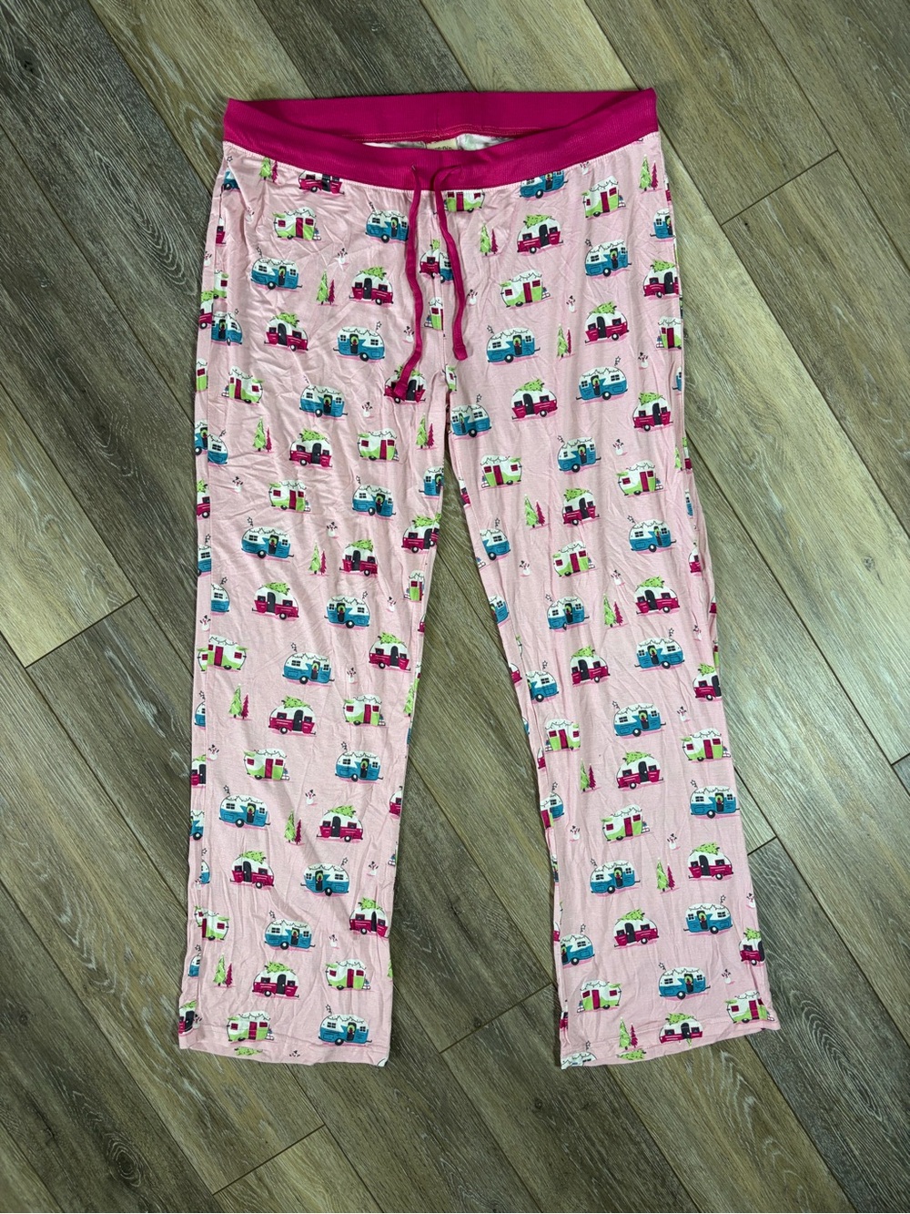 Munki Munki Pink Camper Print Pajama Pants